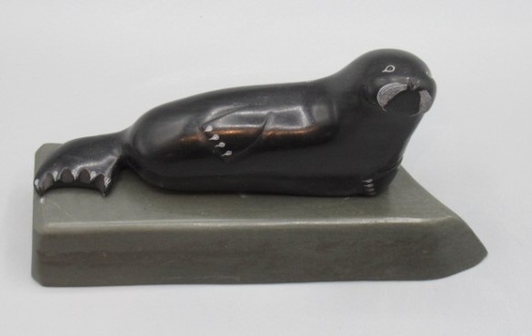 Basking Seal by Charlie Eyaituk #9-2623 / 7"L (SOLD)
