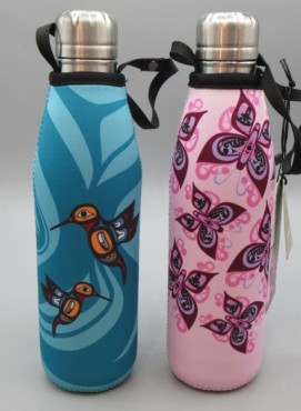 Insulated Stainless Steel Bottle with Art Sleeve
