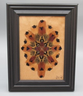 Framed Feather Art by Rebecca Maracle #1393(SOLD)