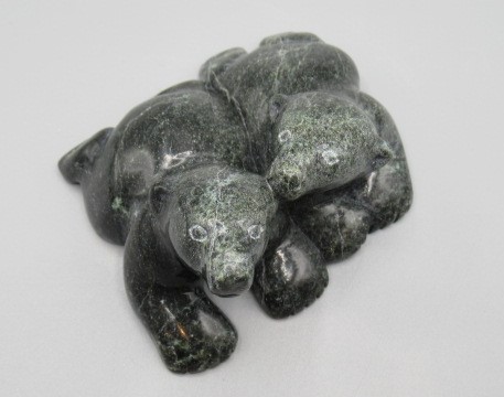 Polar Bear Cubs by Markoosie Papigatok #65360 - 3"L(SOLD)